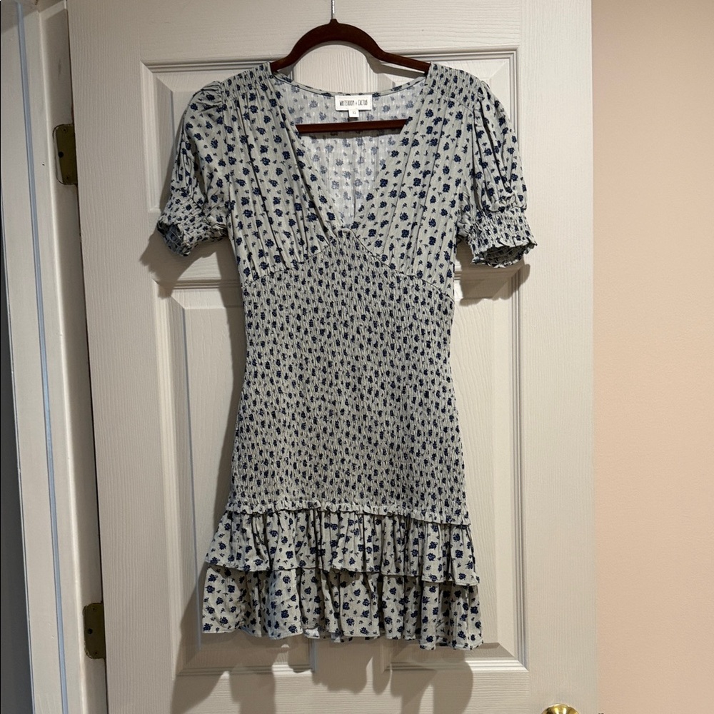 Blue and Light Flower Dress